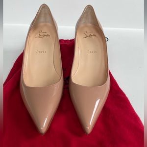 Christian Louboutain “Kate” 70mm. Beige. Size 38